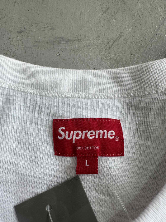 Supreme Stack Logo White Mens Tee