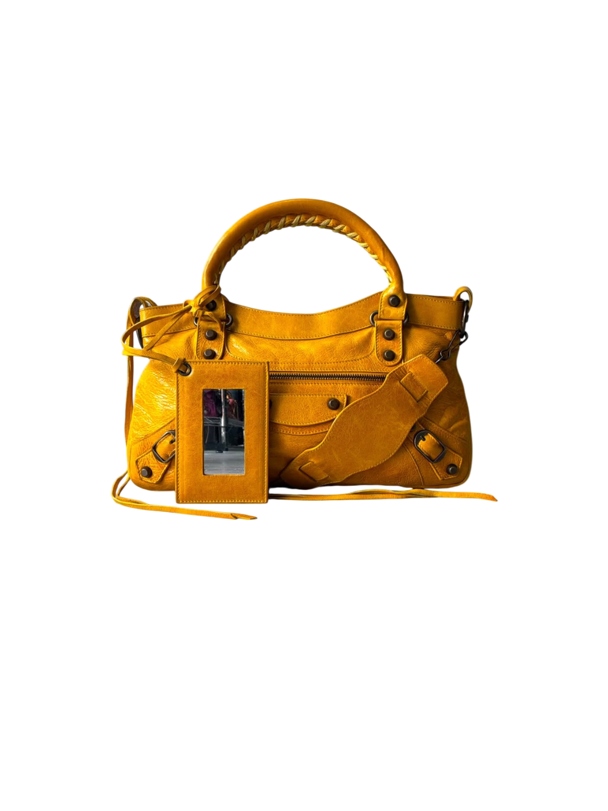 Balenciaga Le First Mustard Lambskin Bag