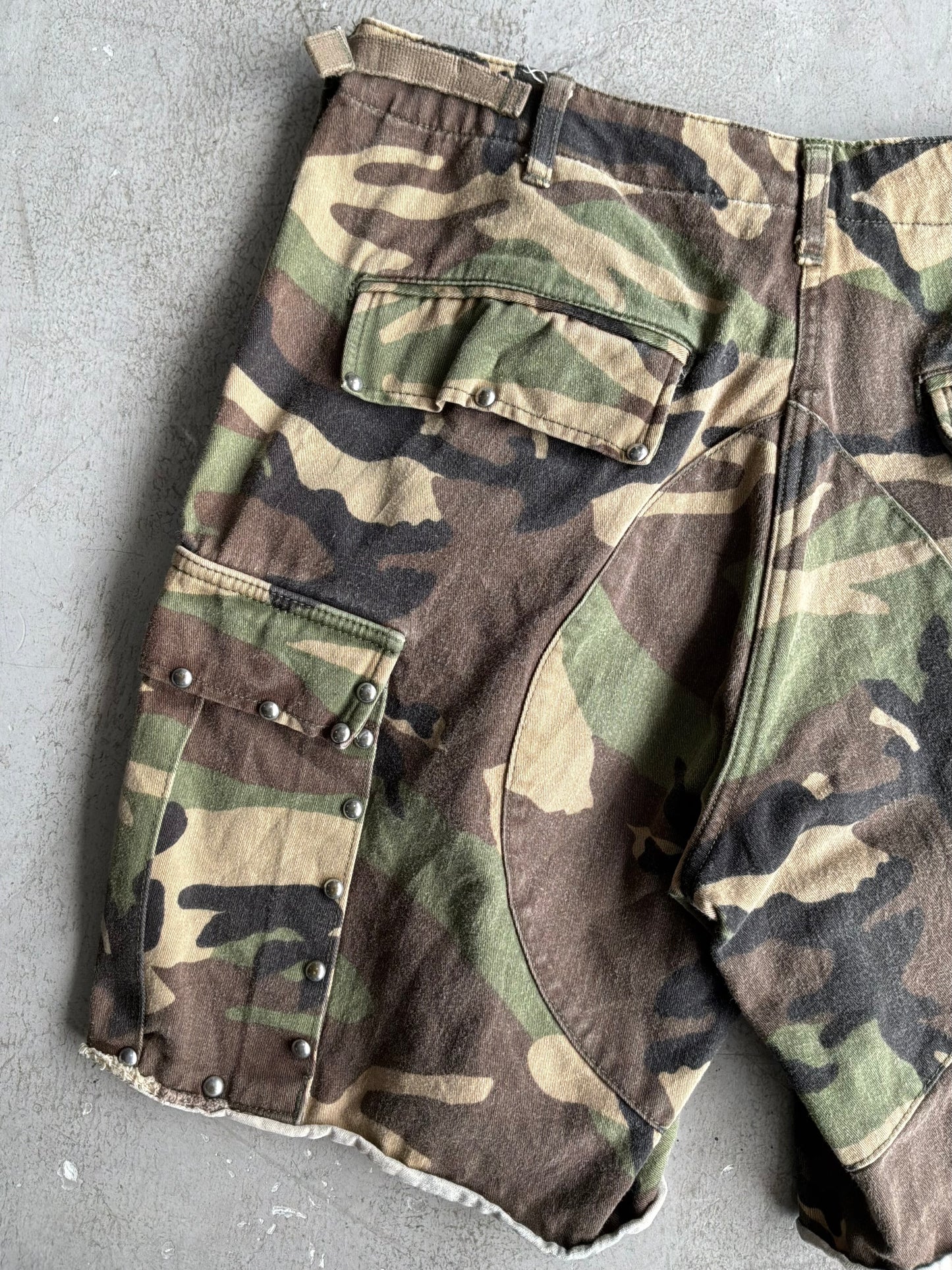 Saint Laurent Paris Camou Cargo Shorts
