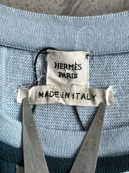 Hermes Margiela Era Shoulder Zip Blue Vest