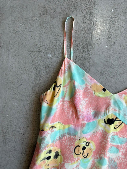 1997 Chanel Abstract Tortoise Silk Dress