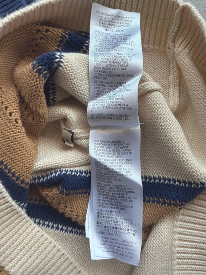Gucci GG Lace Up Knit Polo Shirt