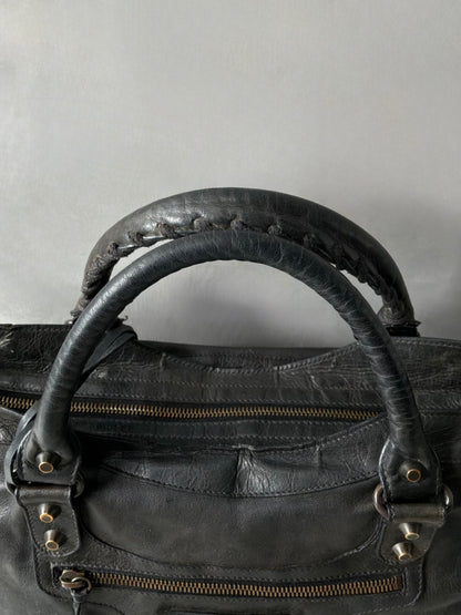 Balenciaga Classic City Black on Brass Lambskin Bag
