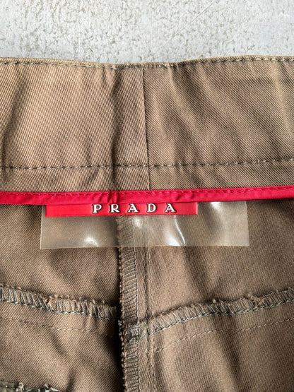 Prada Red Tab Brown Pants