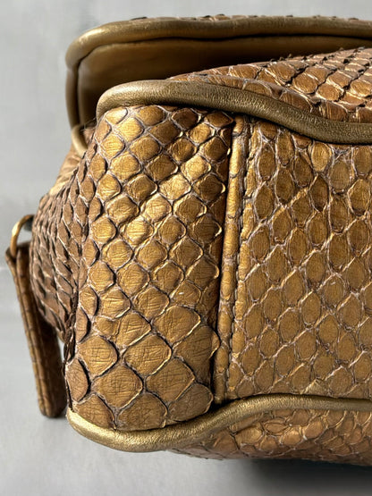 Chanel Gold Python Shiva Flap Bag