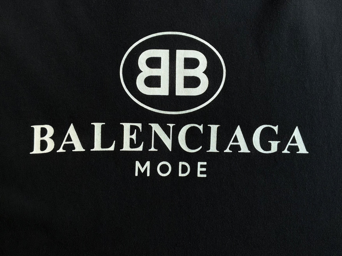 Balenciaga Mode Script Black Tee