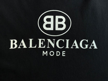 Balenciaga Mode Script Black Tee