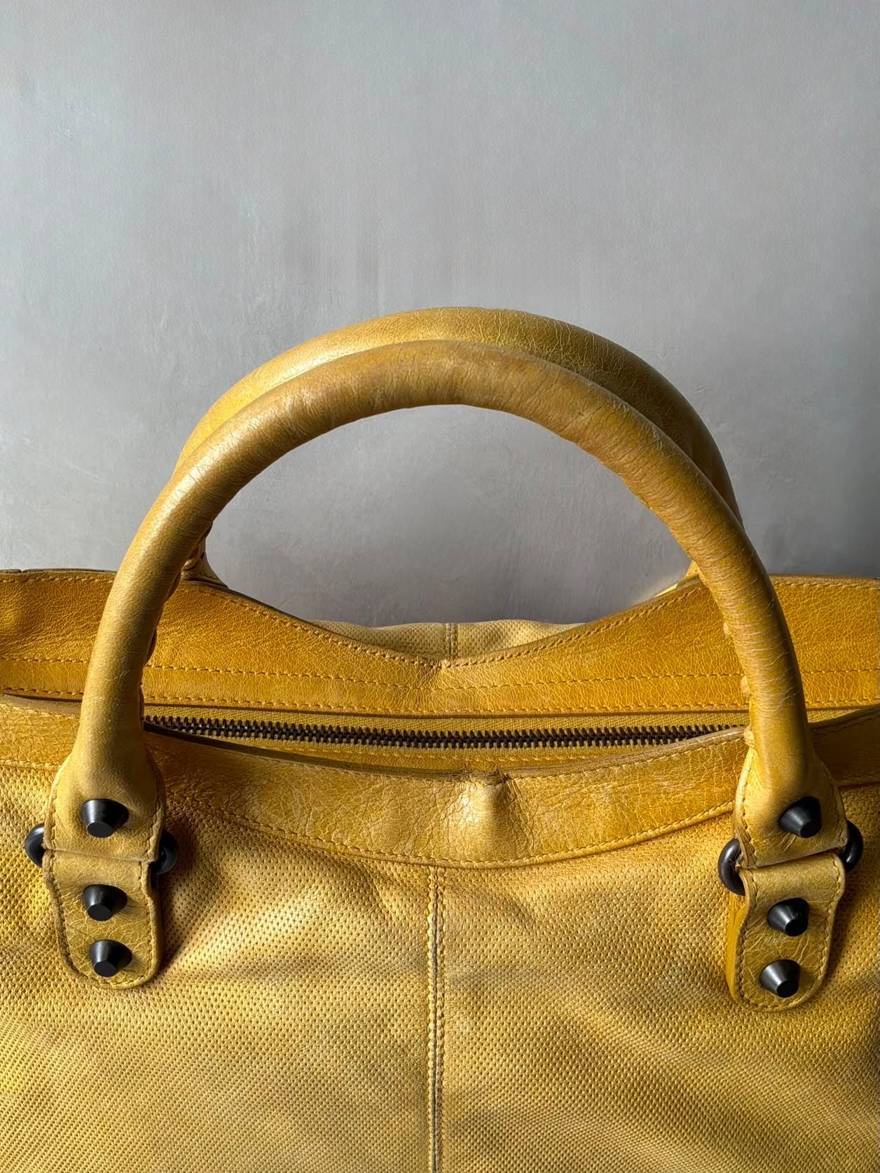 Balenciaga City Lemon Lambskin Bag