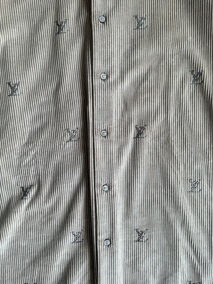 2026 Louis Vuitton Swarovski Monogram Corduroy Shirt