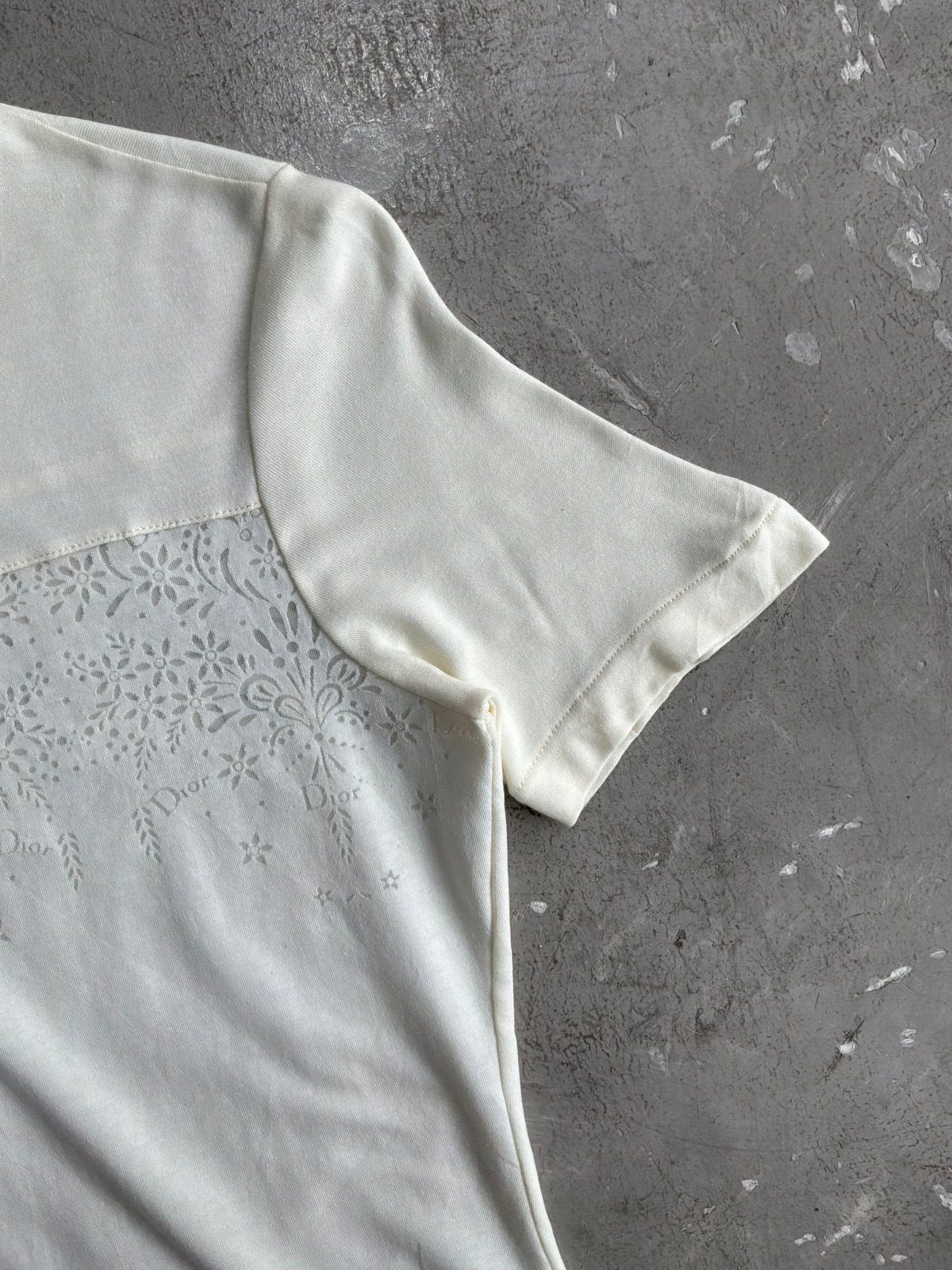 Dior John Galliano Era White Mesh Top