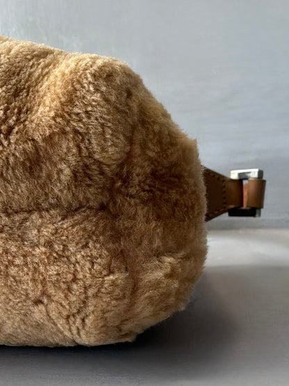 Fendi Faux Fur Baguette Shoulder Bag