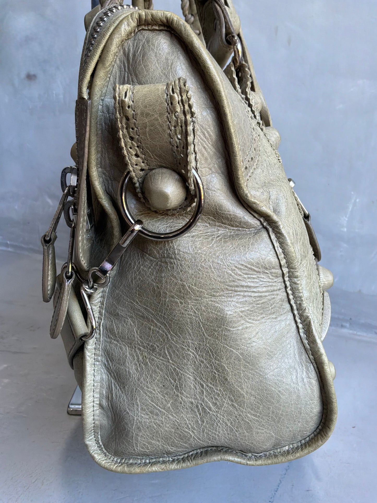 Balenciaga Classic City Giant Studs Beige
