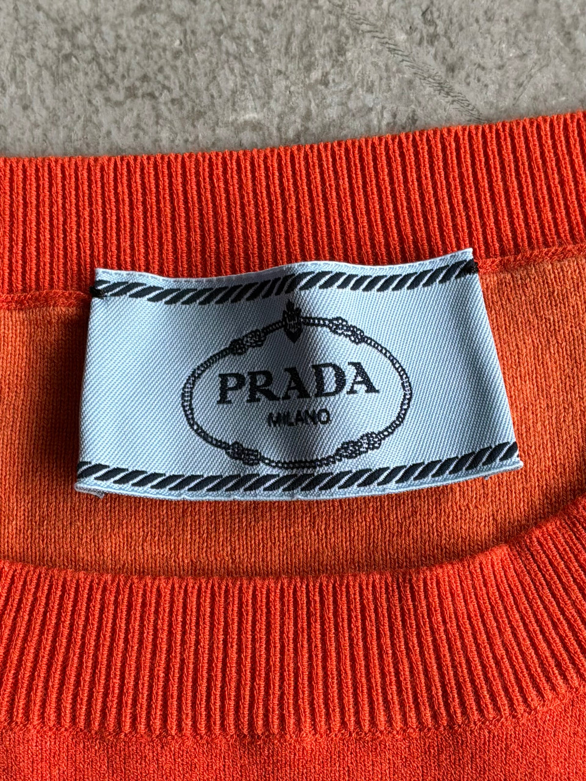 Prada Chest Logo Orange Tee