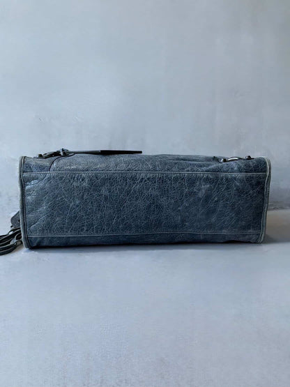 Balenciaga Classic City Navy Lambskin Bag
