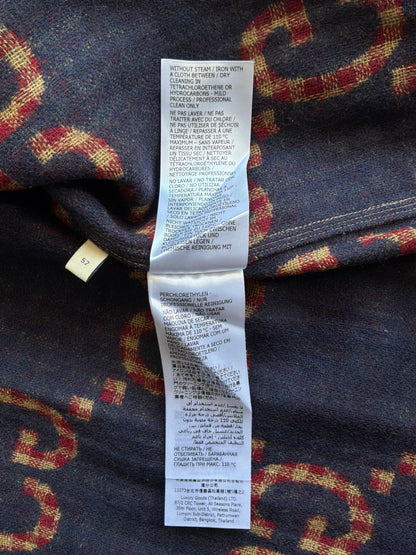 Gucci Maxi GG Gingham Wool Shirt