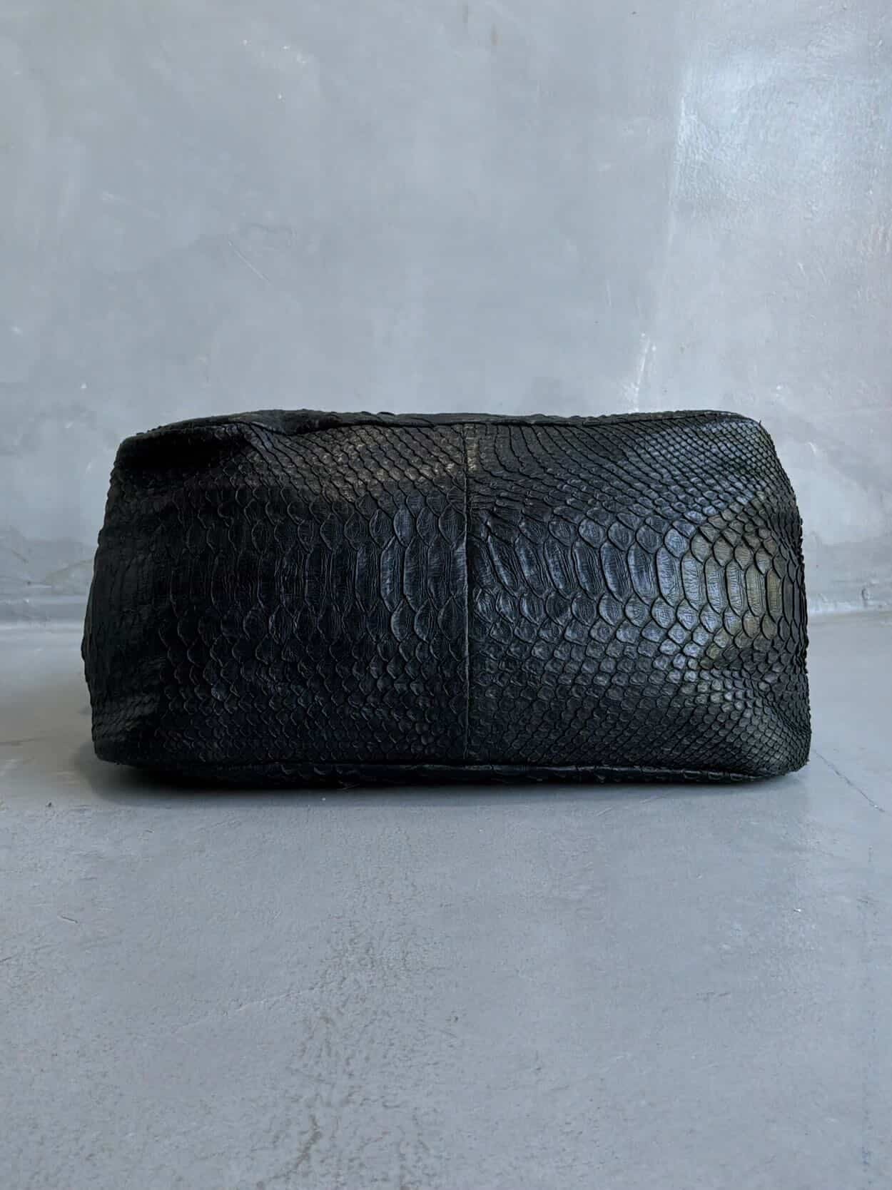 Fendi Python Double Flap Mamma Baguette Bag