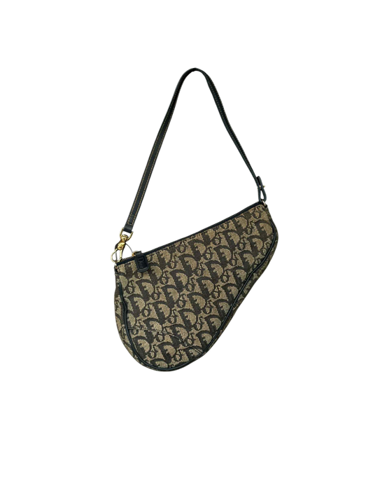 Vintage Dior Oblique Canvas Saddle bag