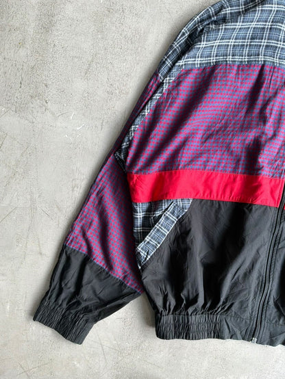 Balenciaga Patchwork Plaid Track Jacket