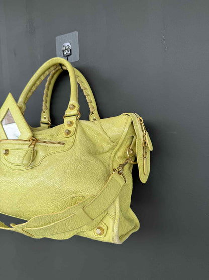 Balenciaga City Giant 12 Lime Gold Classic Bag