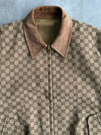 Gucci Tan Monogram Reversible Jacket