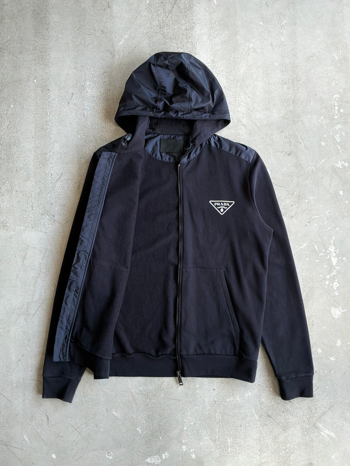 Prada Color Block Zip Hoodie