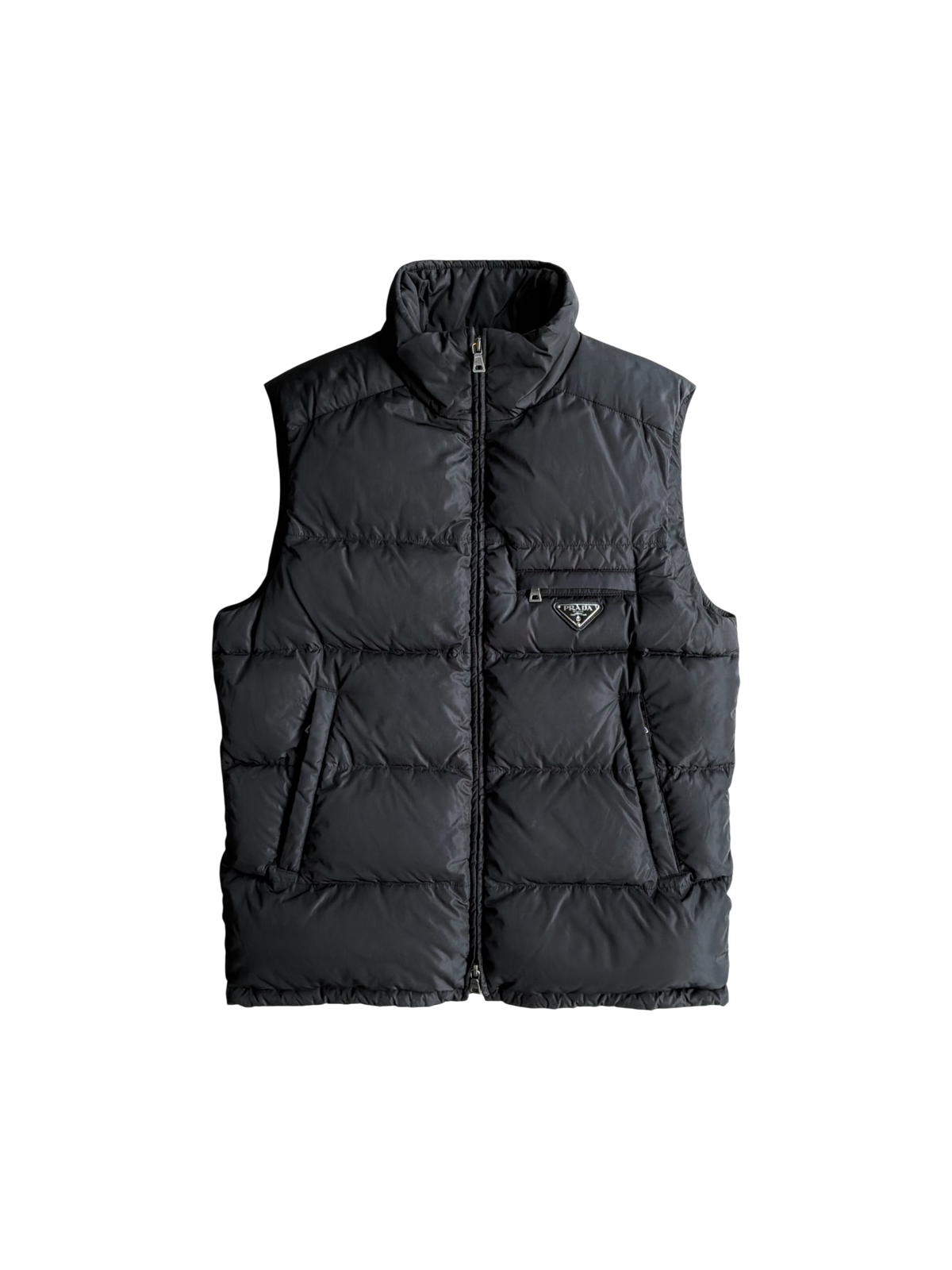 Prada Chest Emblem Puffer Vest