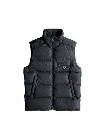 Prada Chest Emblem Puffer Vest
