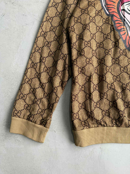 Gucci zip Jacket Monogram Monkey Back Design