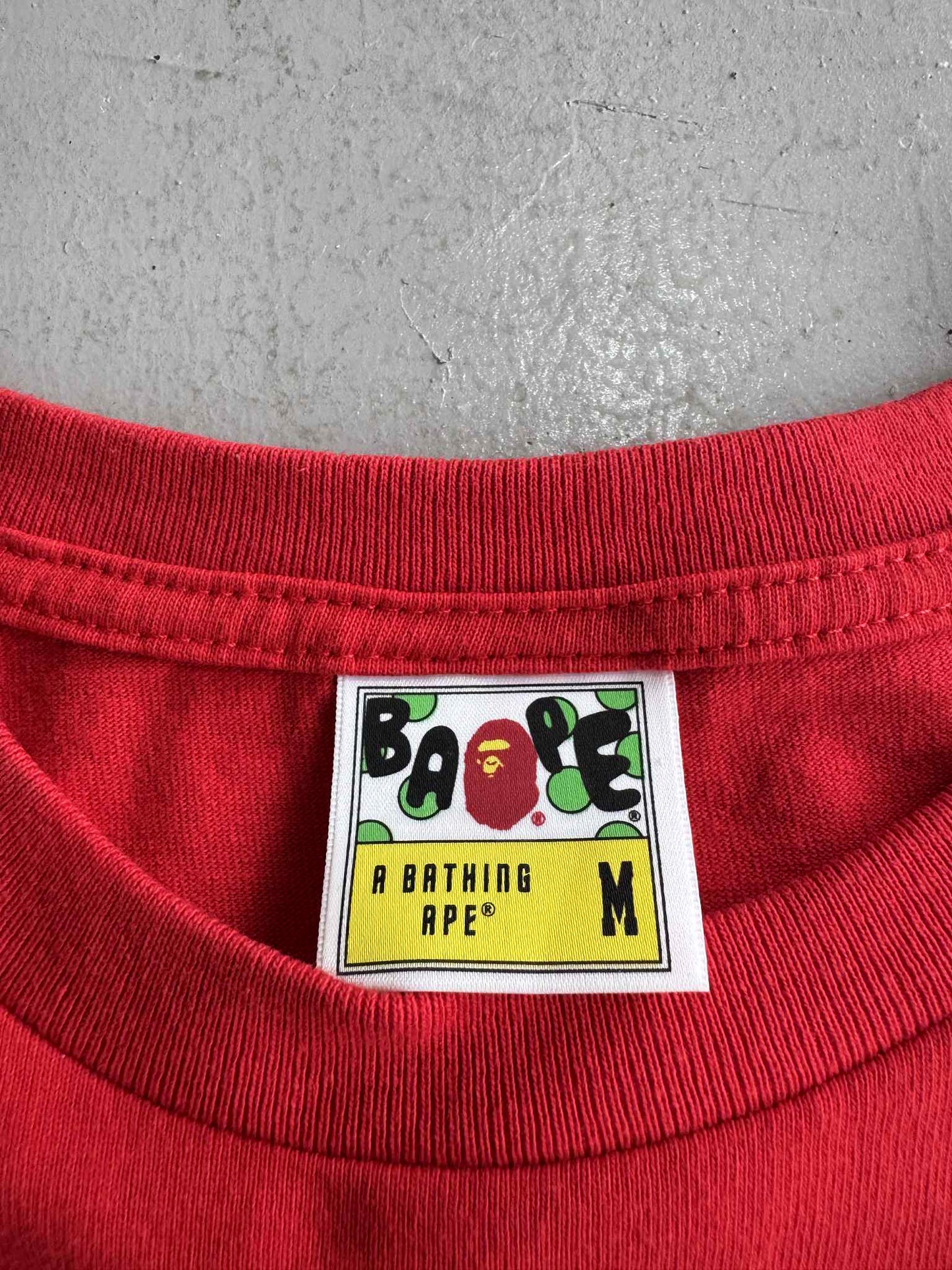 Bape Bicolor Motorsport Red tee