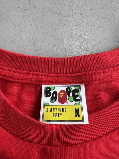 Bape Bicolor Motorsport Red tee