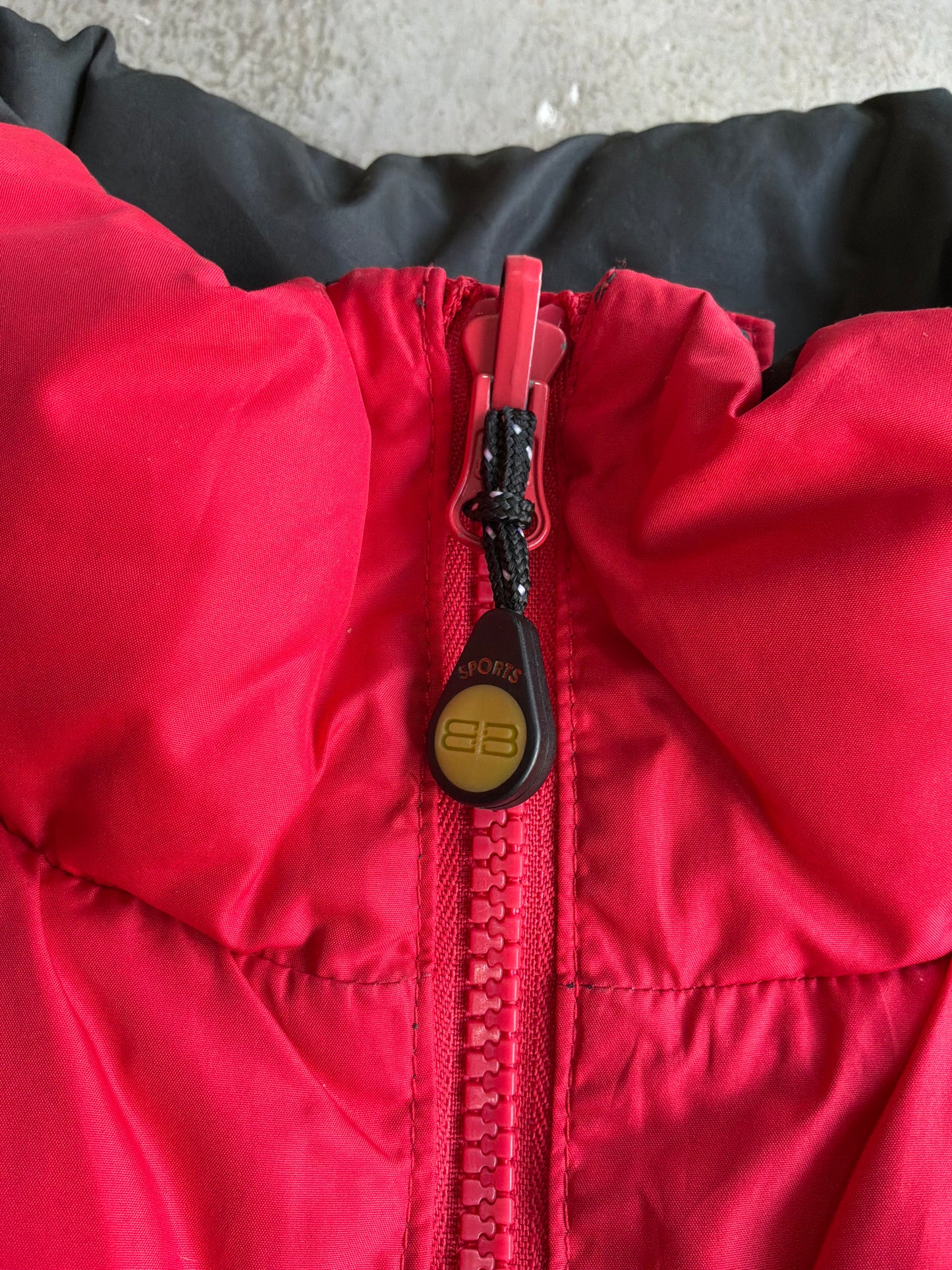 Balenciaga Vintage Red And Black Reversible Puffer Jacket