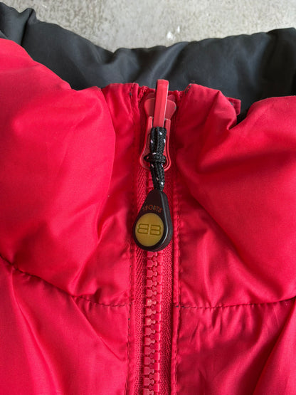 Balenciaga Vintage Red And Black Reversible Puffer Jacket
