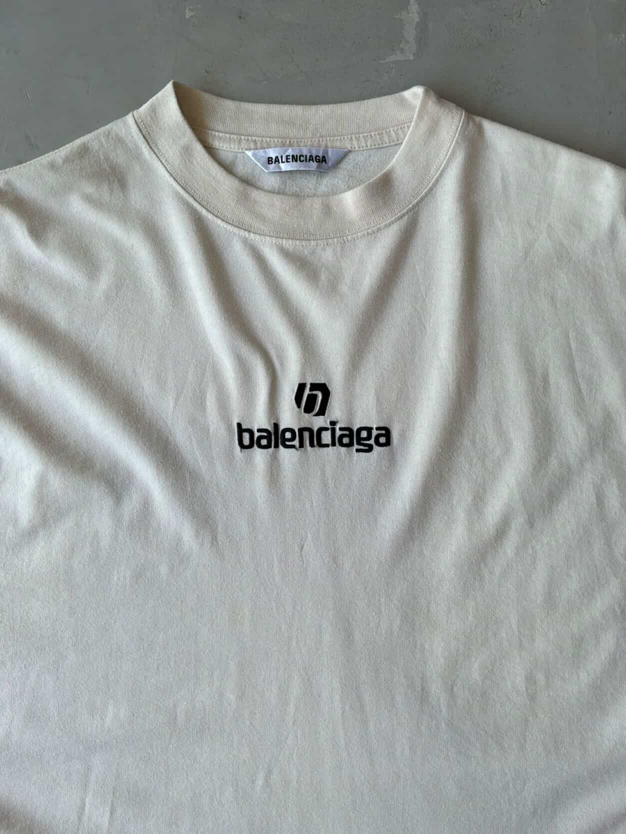 Balenciaga Embroidered Script Tee