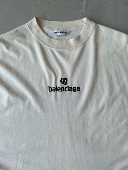 Balenciaga Embroidered Script Tee