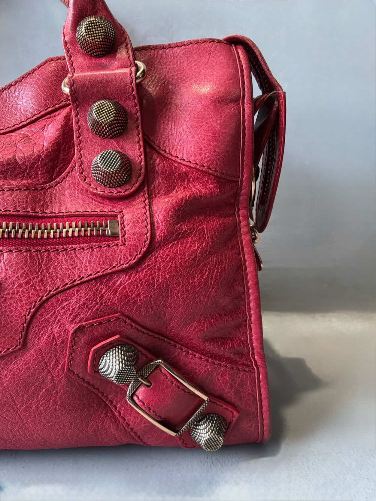 Balenciaga Classic City Giant 21 Bronze Red Lambskin Bag