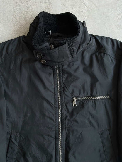 Prada Vintage Sherpa Lined Collar Nylon Jacket