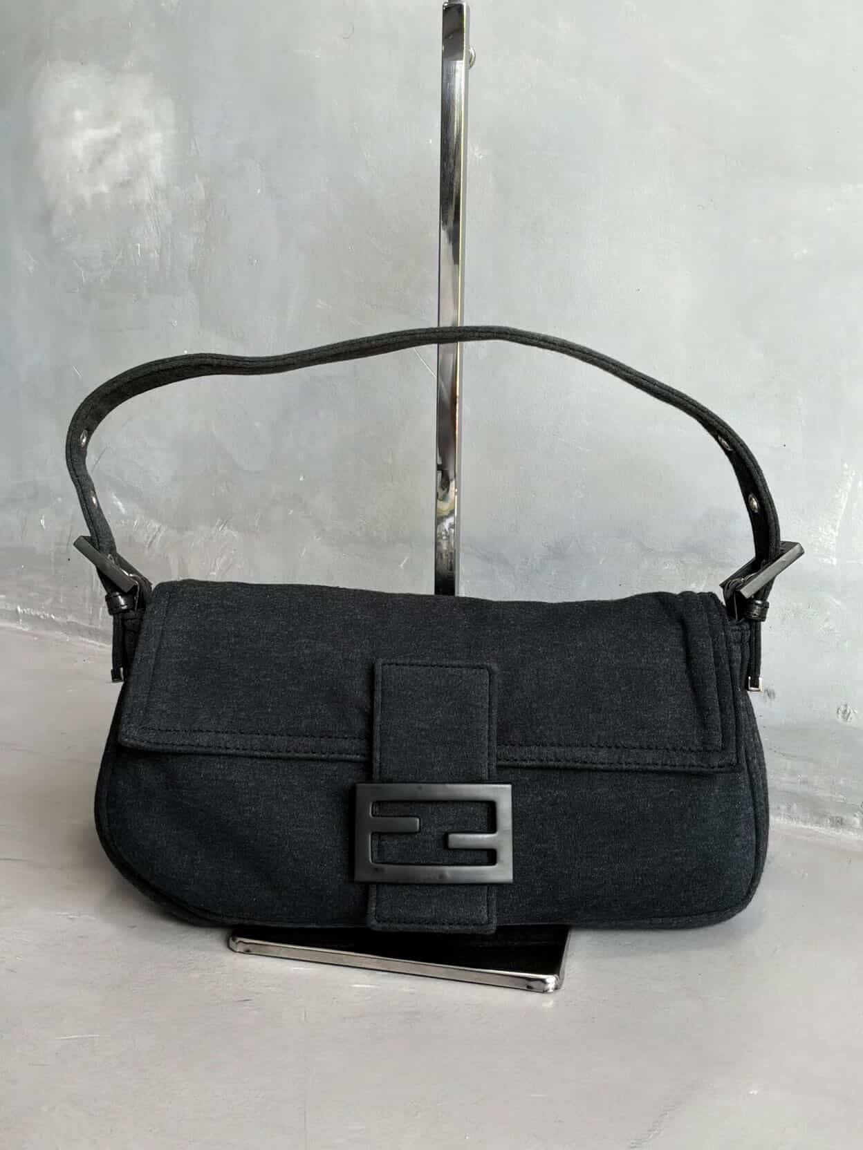 2000s Fendi Wool Baguette Bag