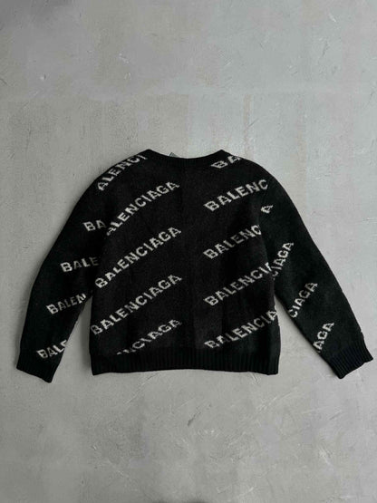 Balenciaga Women’s allover Logo Crewneck