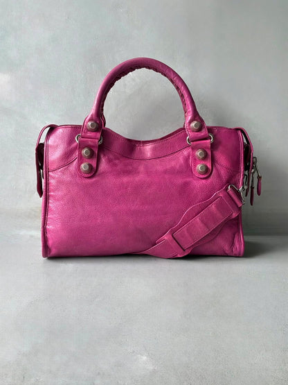 Balenciaga City Giant 21 Purple/Pink Lambskin Bag