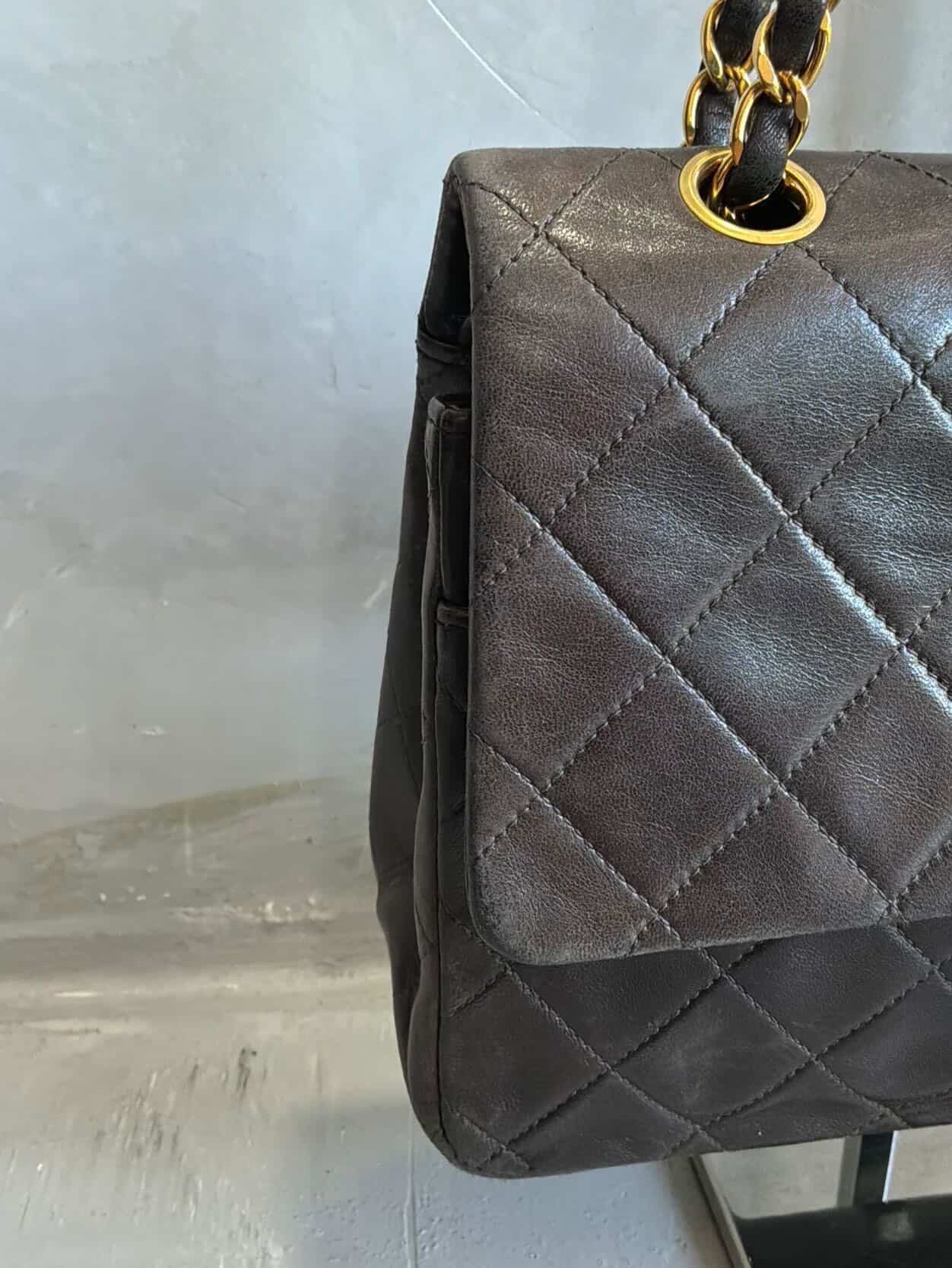 Chanel Classic Meduim Double Flap Dark Brown Shoulder Bag