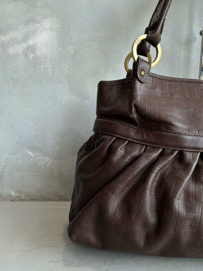 Fendi Leather Monogram Chef Bag