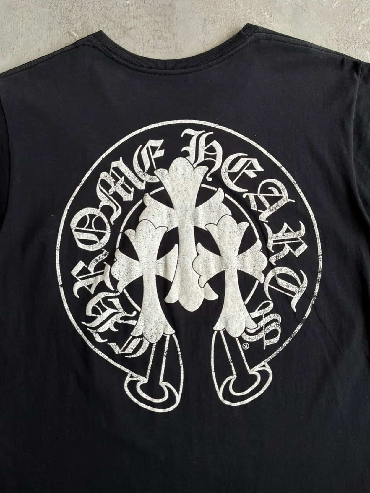 Chrome Hearts Triple Cross Horseshoe Black Tee