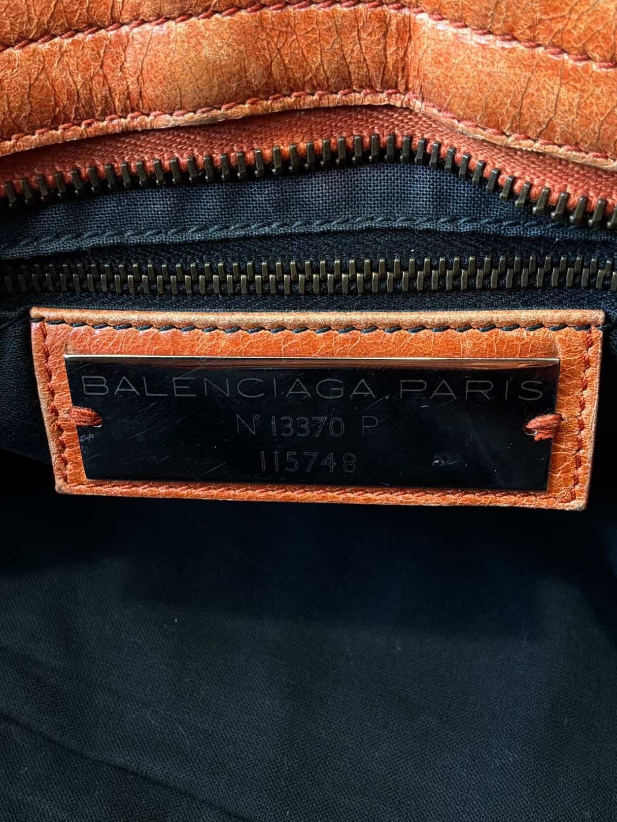 Balenciaga Classic City Orange Lambskin Bag