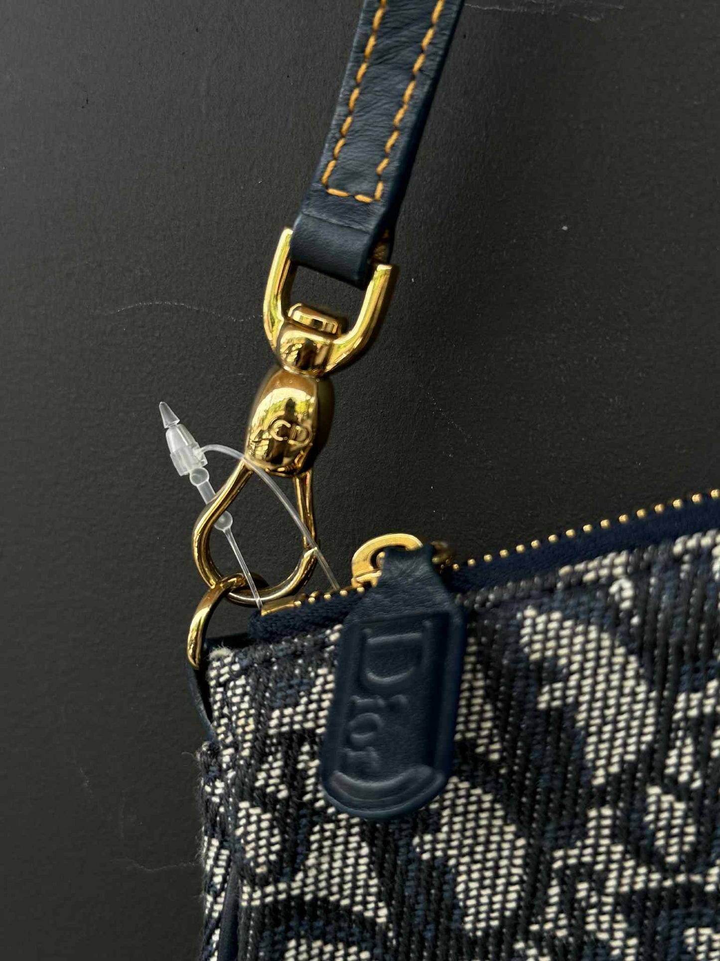 Vintage Dior Oblique Canvas Saddle Bag