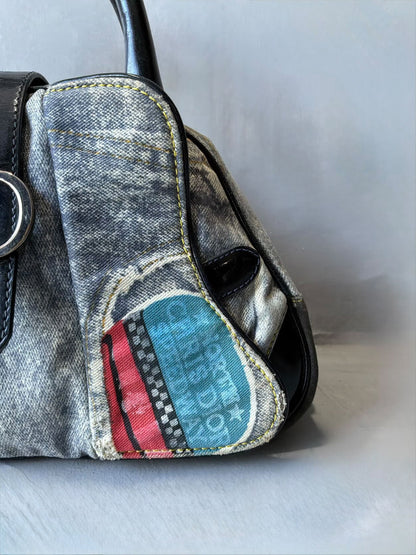 Dior Denim Speedway Saddle Bowler Bag