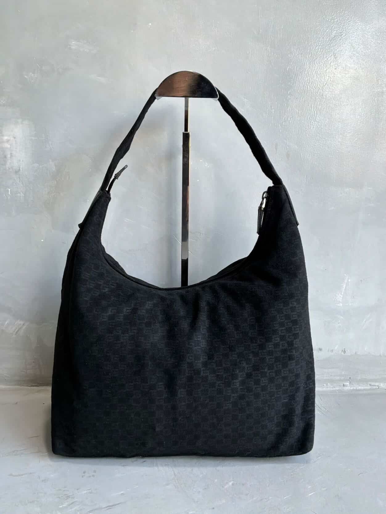 Gucci Monogram Canvass Cotton Hobo Bag