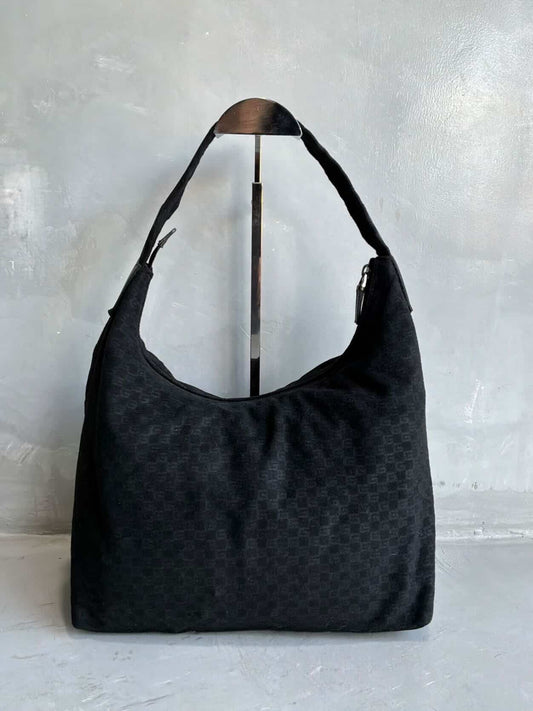 Gucci Monogram Canvass Cotton Hobo Bag