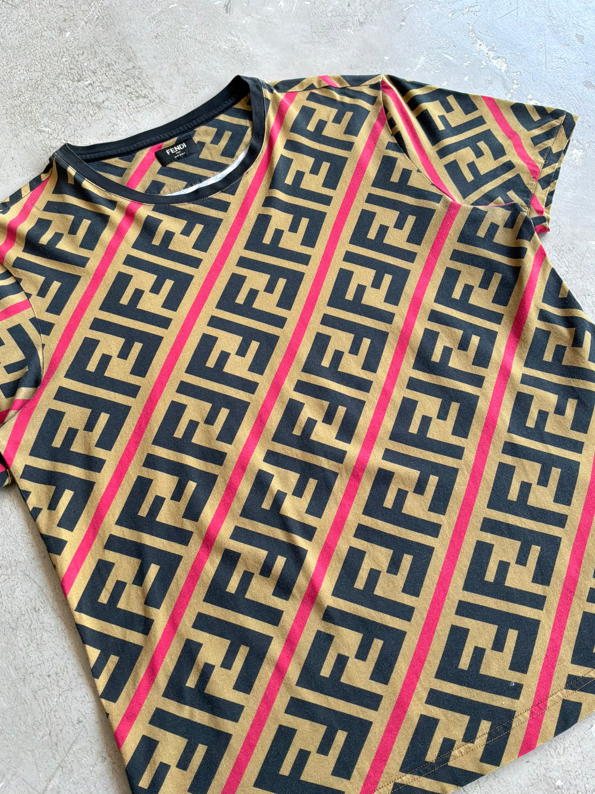 Fendi Monogram With Red Line Shirt