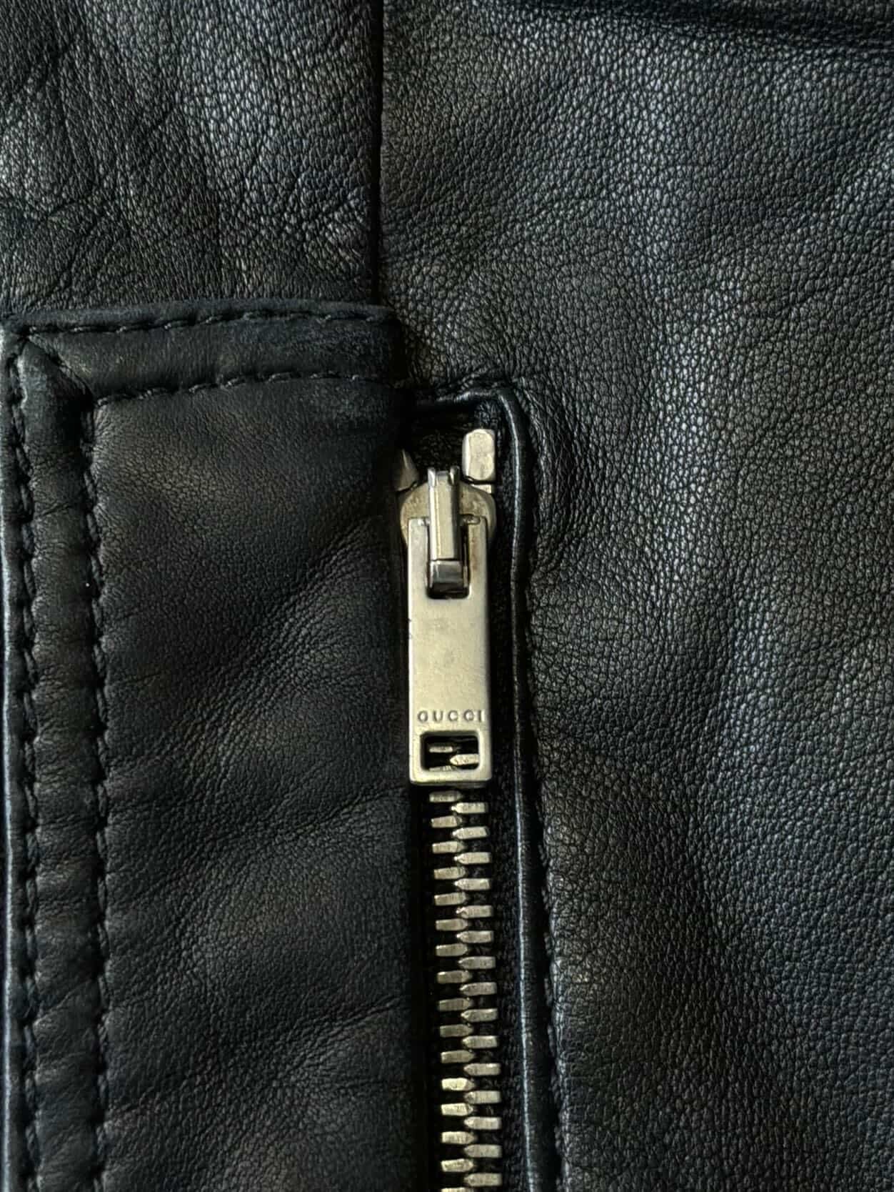 2000’s Womens Gucci Double Zip Leather Jacket