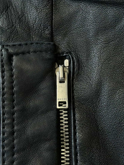 2000’s Womens Gucci Double Zip Leather Jacket